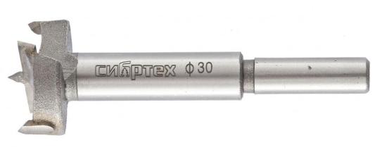 Сверло Форстнера по дереву, 30 мм, цилиндрический хвостовик// Сибртех