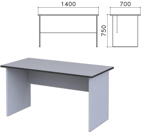 Стол письменный "Монолит", 1400х700х750 мм, цвет серый, СМ2.11