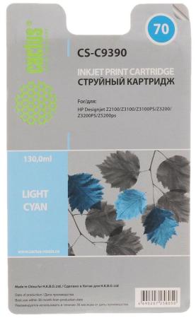 Картридж струйный Cactus CS-C9390 №70 светло-голубой для HP DJ Z3100 (130мл)