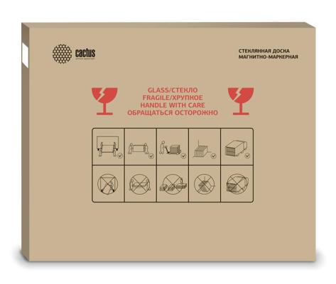 Демонстрационная доска Cactus CS-GBD-65x100-WT стекло стеклянная 65x100см белый