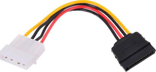 Кабель питания SATA Molex(4pin, БП) - SATA (устройство) 15см, Gembird CC-SATA-PS, пакет