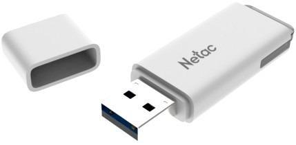 Флеш Диск Netac U185 32Gb <NT03U185N-032G-20WH>, USB2.0, с колпачком, пластиковая белая
