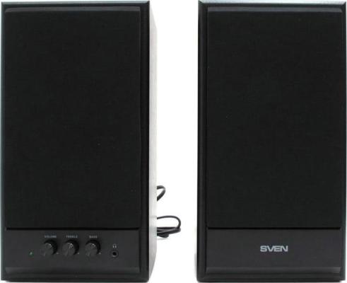 Колонки Sven SPS-702  2х20 Вт  черная кожа