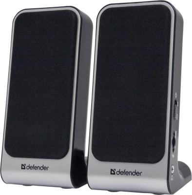 Колонки компьютерные DEFENDER SPK-225, 2.0, 4 Вт, пластик, черные, 65220