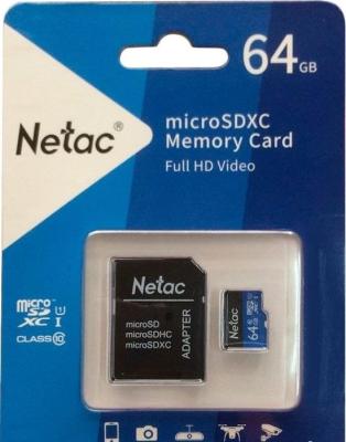 Карта памяти microSDXC 64Gb Netac P500 NT02P500STN-064G-R