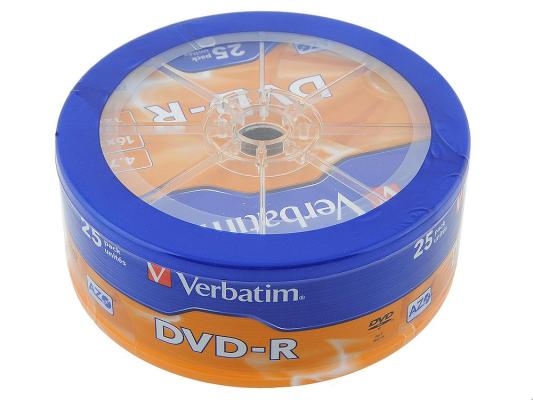 Диски DVD-R Verbatim 4.7Gb Shrink/25 (43730) 16x
