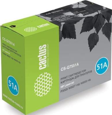 Картридж Cactus CS-Q7551A 6500стр Черный