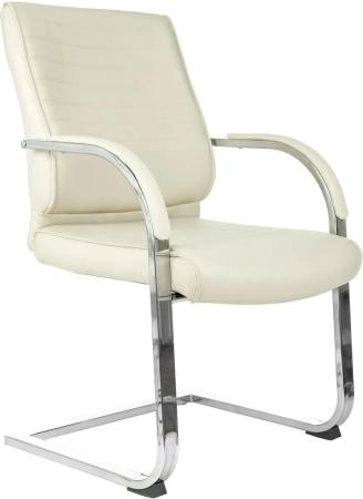 Кресло Бюрократ T-8010-LOW-V/IVORY на полозьях слоновая кость искусственная кожа