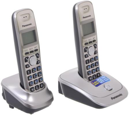 Телефон DECT Panasonic KX-TG2512RUN АОН, Caller ID 50, 10 мелодий, Спикерфон, Эко-режим, + дополнительная трубка