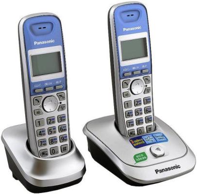 Телефон DECT Panasonic KX-TG2512RUS АОН, Caller ID 50, 10 мелодий, Спикерфон, Эко-режим, + дополнительная трубка