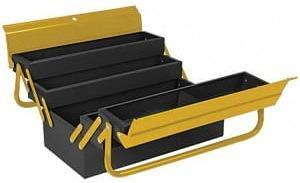 Ящик для инструмента FIT IT металлический с 4-мя раздвижными отделениями  420х200х200 мм [65679]