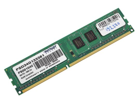 Оперативная память для компьютера Patriot Signature Line DIMM 4Gb DDR3 1333 MHz PSD34G133381
