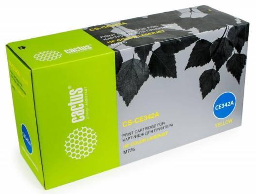 Картридж Cactus CE342A для HP Color LaserJet M775 желтый 16000стр