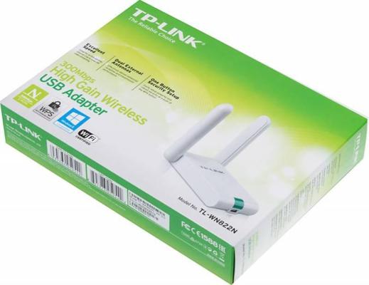 Адаптер TP-Link TL-WN822N W300M High-Power Wireless USB Adapter, 2x2 MIMO, 802.11n