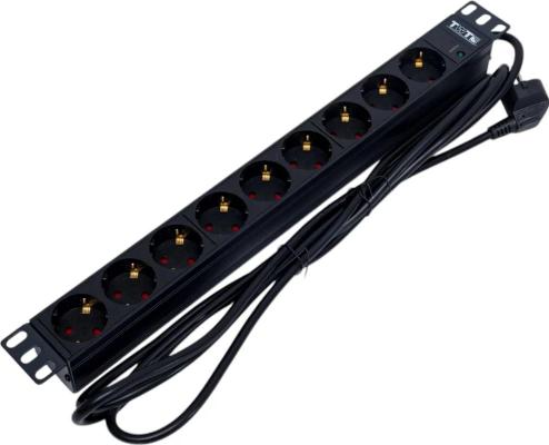 Блок розеток Lanmaster TWT-PDU19-16A9P-3.0 вертикальный 8 розеток базовые 10A C14