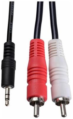 Кабель соединительный 3м Perfeo J2004 3.5 Jack (F) - 2xRCA (F)