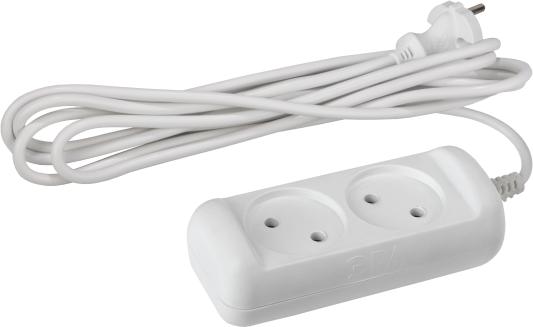 ЭРА Б0028359 Удлинитель U-2-1,5m-2x1 без заземления 2 гнезда 1,5 м {полипропилен, 2х1 мм2}
