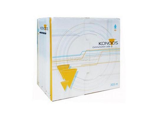 Кабель UTP Konoos кат.5e CCA однож. 0.48 мм, 305 м pullbox, серый    PC-5004E-SOL