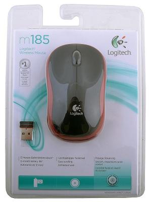 Мышь (910-002240) Logitech Wireless Mouse M185, Red