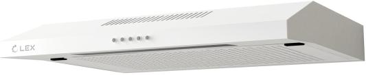Вытяжка козырьковая Lex S 500 белый управление: кнопочное (1 мотор)
