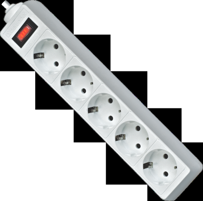 Сетевой фильтр Defender ES белый 5.0 m 5 розеток