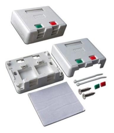 Розетка Lanmaster Mosaic NM-EL45X45-WH белый