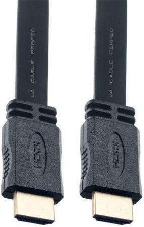 Кабель HDMI 3м Perfeo H1303 плоский черный