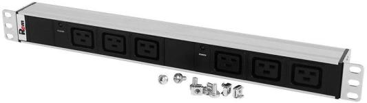 ЦМО Блок розеток Rem-32 с инд., 6 IEC 60320 C19, 32А, алюм., 19", колодка (R-32-6C19-I-440-K)