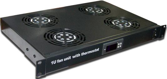 Блок 4-х вентиляторов 19&quot;, с подшипниками, с термостатом, 1U