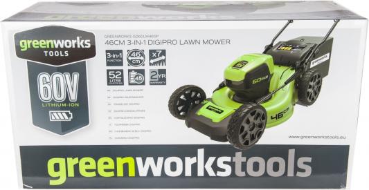 Аккумуляторная самоходная газонокосилка Greenworks 60V GD60LM46SP без аккумулятора и зарядного устро