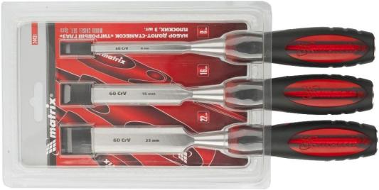 Набор долот-стамесок"Тигровый глаз" плоских, 3 штуки, 8-16-22 мм// Matrix