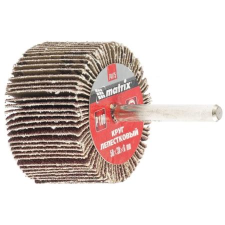 Круг лепестковый для дрели, 50 х 30 х 6 мм, P 80// Matrix