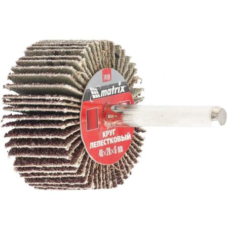 Круг лепестковый для дрели, 40 х 20 х 6 мм, P 100// Matrix