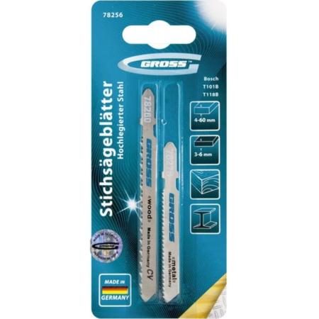 Набор полотен для электролобзика универсальный, 2шт. // Gross