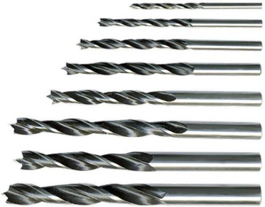 Набор сверл по дереву, 3-4-5-6-7-8-9-10 мм, 8 шт. цилиндрический хвостовик// Sparta