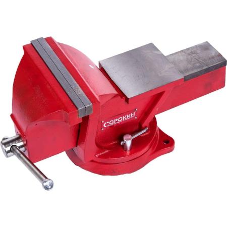 Тиски СОРОКИН 1.918  слесарные поворотные с наковальней 120х120мм 200мм 8