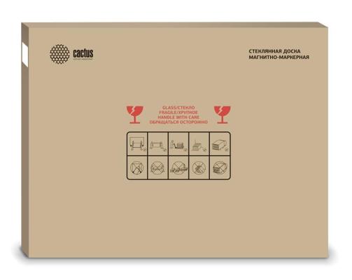 Демонстрационная доска Cactus CS-GBD-90x120-BK стекло стеклянная 90x120см черный
