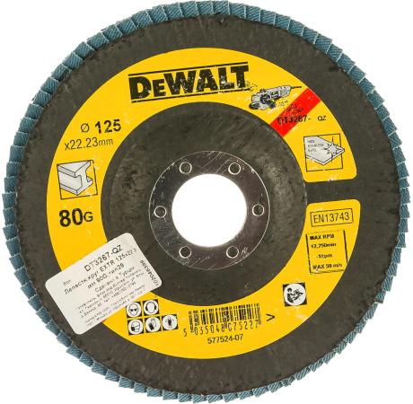 Лепестк.круг EXTR 125x22.2 мм 80G,тип29 DT3267-QZ DeWalt