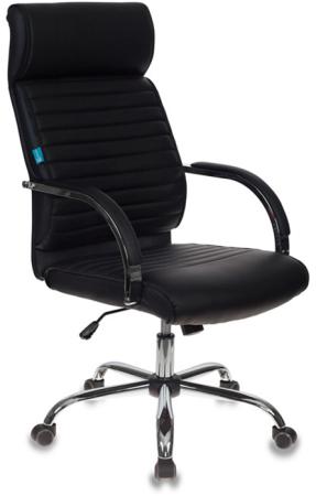 Кресло руководителя Бюрократ T-8010SL/BLACK черный искусственная кожа крестовина хром