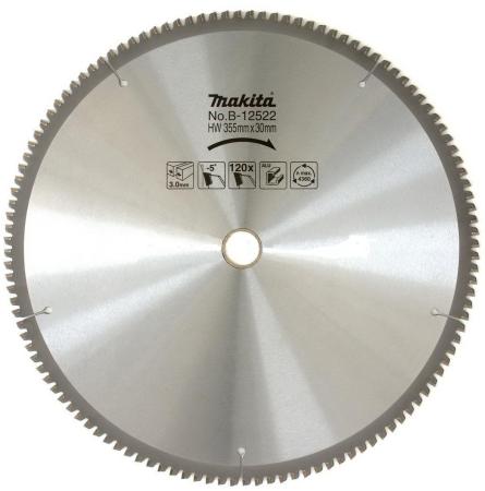 Круг пильный MAKITA B-12522 Z120 Premium  Ф355х25.4х3мм 120зуб по алюминию