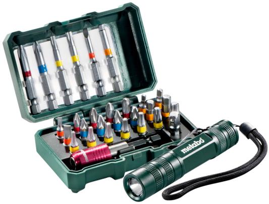 Набор бит Metabo 29шт + LED фонарик 626721000