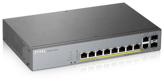 Коммутатор Zyxel GS1350-12HP-EU0101F 10G 2SFP 8PoE+ 130W управляемый