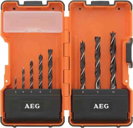 Набор сверл AEG 4932352247  набор сверел power по дереву 8шт