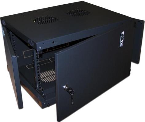 Шкаф настенный Next, 6U 550x450, металлическая дверь, черный