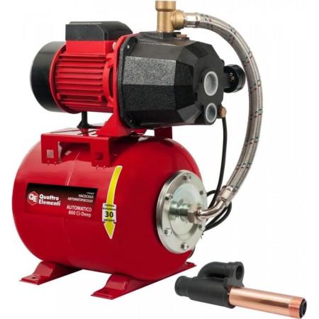 Насосная станция QUATTRO ELEMENTI Automatico 800 Ci Deep  800Вт 2500л/ч чист.вода 40м 20.1кг+Эжектор