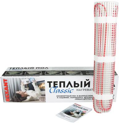 Тёплый пол (нагревательный мат) REXANT Classic RNX -0,5-75 (площадь 0,5 м2 (0,5 х 1,0 м)), 75 Вт двухжильный с экраном