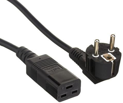 Exegate EP280670RUS Кабель питания ExeGate Power PC19-3P (Евровилка Schuko->С19) VDE-250V-3*1.5mm2, медь, черный, 16А, 3м.