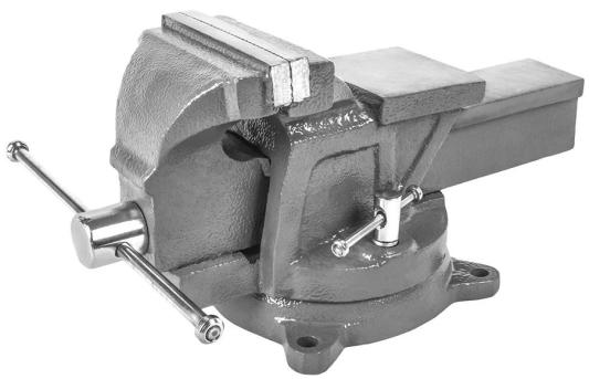 Тиски слесарные КОБАЛЬТ 248-962  поворотные, стальные, ширина губок 100 мм, захват 100 мм