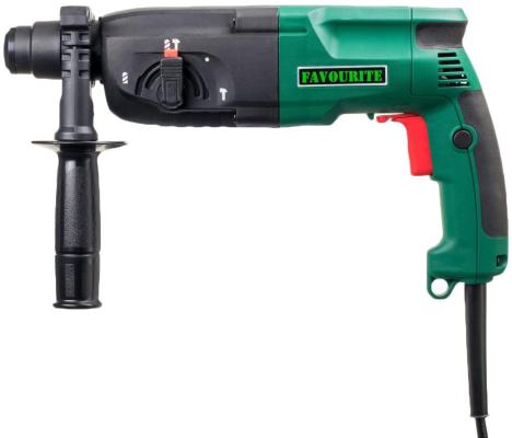 FAVOURITE RH 950 Перфоратор [ RH 950 ] { 950 Вт, 0-1100 об/мин, 3.2 Дж, 0-4500 уд/мин, SDS+, реверс, режимов работы 3, диаметр по бетону 24мм, по металлу 13мм, по дереву 40мм }