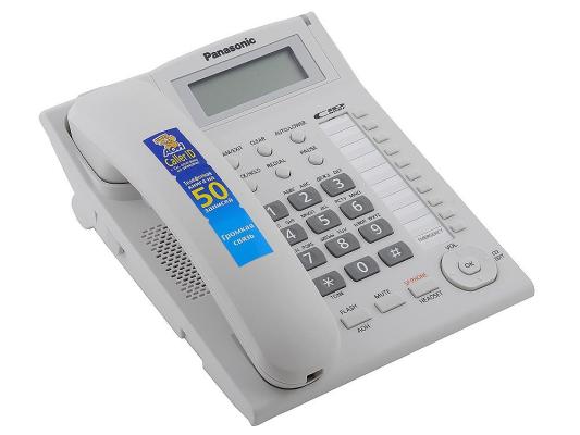 Телефон Panasonic KX-TS2388RUW АОН, Caller ID, ЖК-Дисплей, Flash, Recall, Pause, Память 50, Спикерфон, Wall mt.
